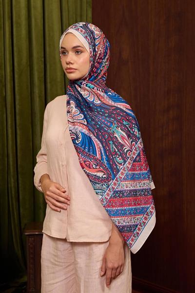 Marrakech Koleksiyon Soft Şal Lacivert Mavi 3047-05