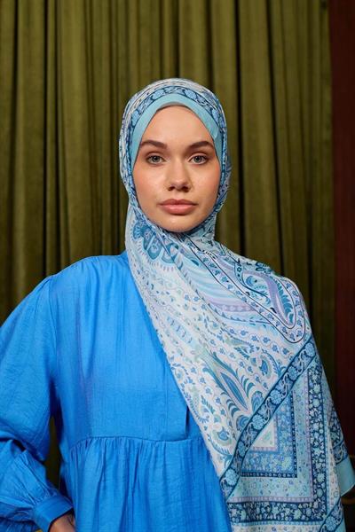 Marrakech Koleksiyon Soft Şal Mavi Buz Mavi 3047-12