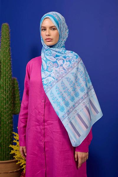 Marrakech Koleksiyon Soft Şal Mavi Turkuaz 3049-09