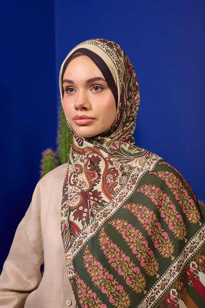 Marrakech Koleksiyon Soft Şal Orman Yeşili Siyah 3049-07