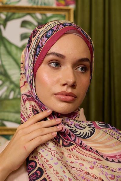 Marrakech Koleksiyon Soft Şal Şeftali Kırmızı 3047-09