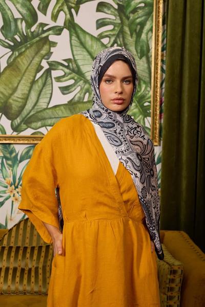 Marrakech Koleksiyon Soft Şal Siyah Soft Pembe 3048-03