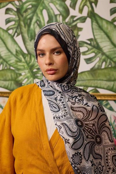 Marrakech Koleksiyon Soft Şal Siyah Soft Pembe 3048-03