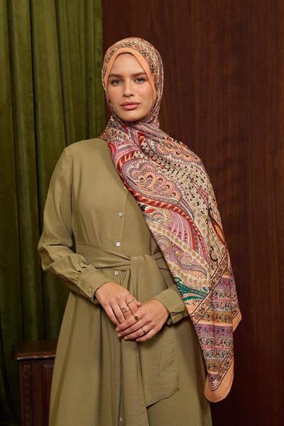 Marrakech Koleksiyon Soft Şal Somon Kırmızı 3047-02