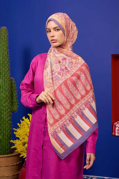 Marrakech Koleksiyon Soft Şal Somon Menekşe 3049-06