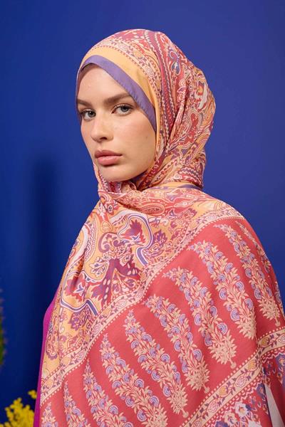 Marrakech Koleksiyon Soft Şal Somon Menekşe 3049-06