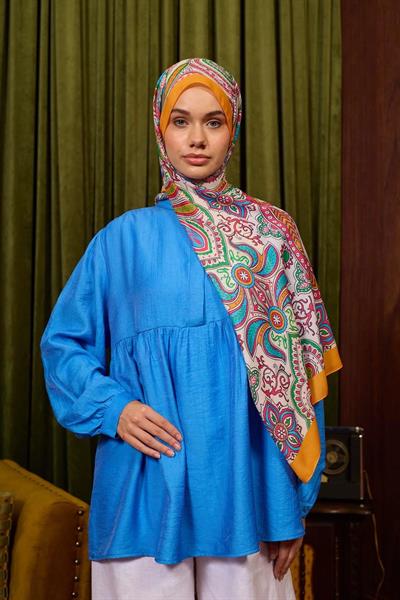 Marrakech Koleksiyon Soft Şal Turuncu Kırmızı 3048-02