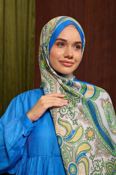 Marrakech Koleksiyon Soft Şal Yeşil Parlament 3048-04