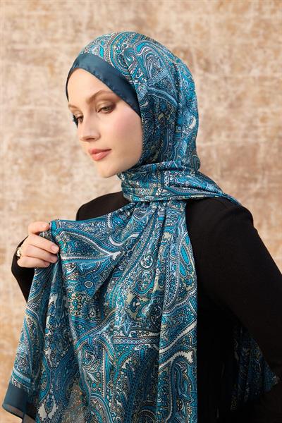 Mavi Hint Vual Şal -  5003-09
