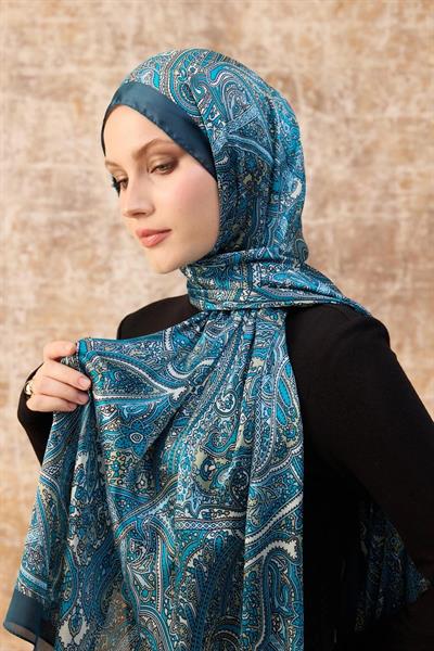 Mavi Hint Vual Şal - 5003-09