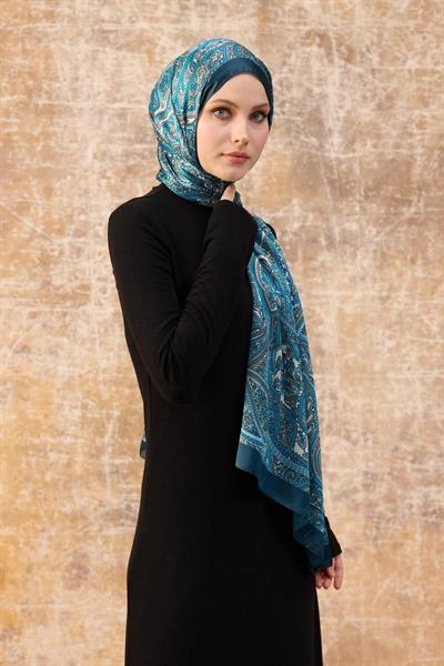 Mavi Hint Vual Şal - 5003-09