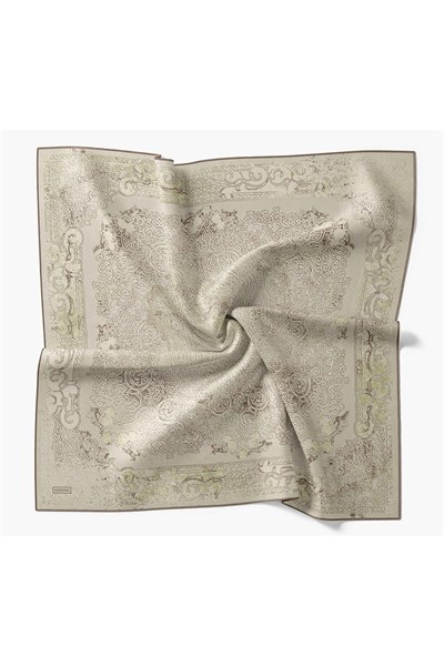 Monare Eşarp Etnik Motif Küf Yeşili 90x90