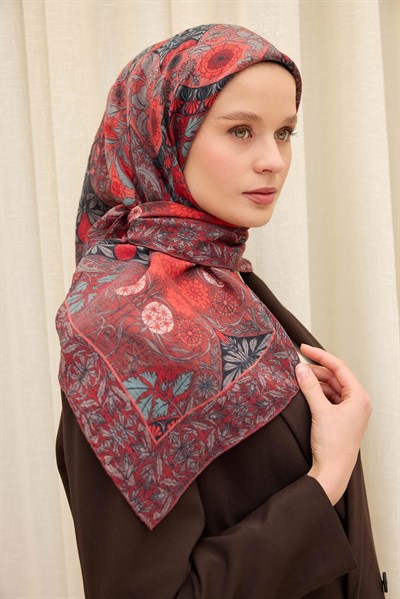Monare Eşarp Lora Bordo 90x90