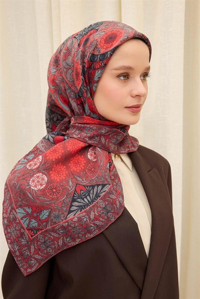 Monare Eşarp Lora Bordo 90x90