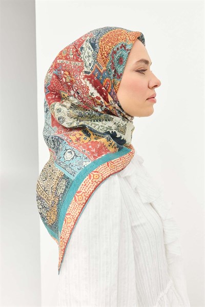 Monare Eşarp Modern Mavi 90x90