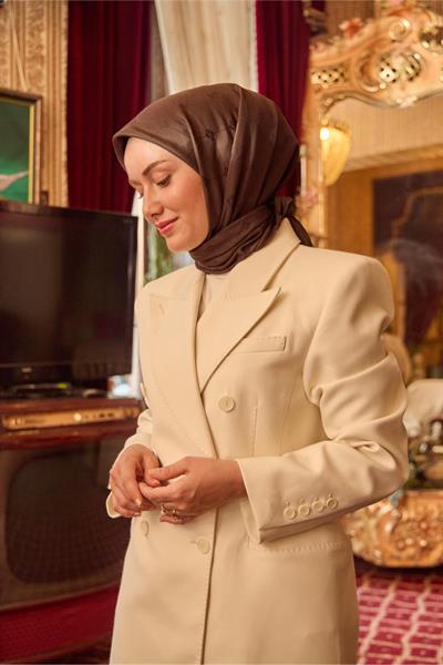 Monogram Pamuk İpek Eşarp 130001-23