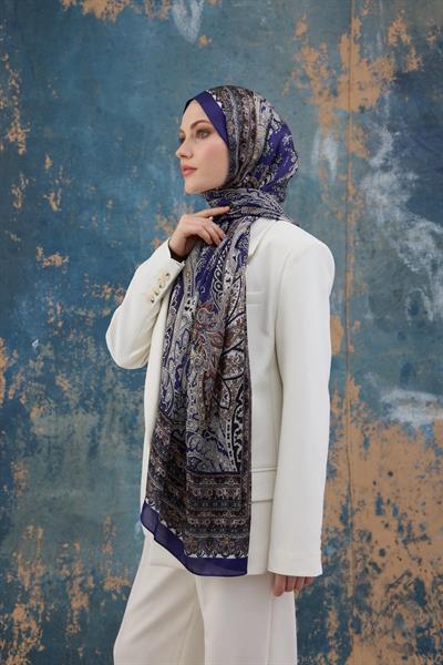 Mor Hint Vual Şal -  5007-13