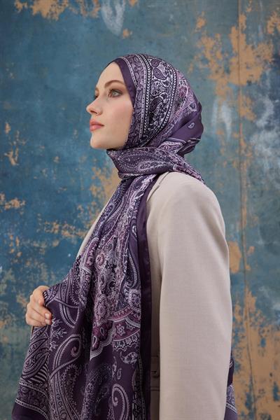 Mor Hint Vual Şal -  5008-02