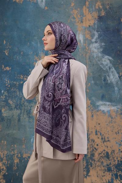 Mor Hint Vual Şal - 5008-02