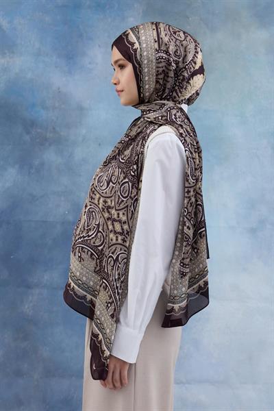 Mürdüm Hint Vual Şal -  5005-06