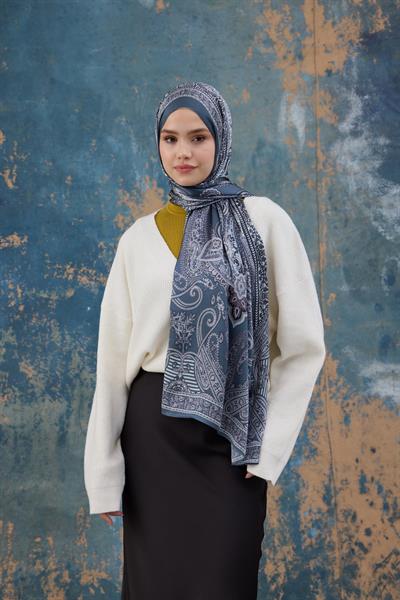 Mürdüm Hint Vual Şal -  5008-09
