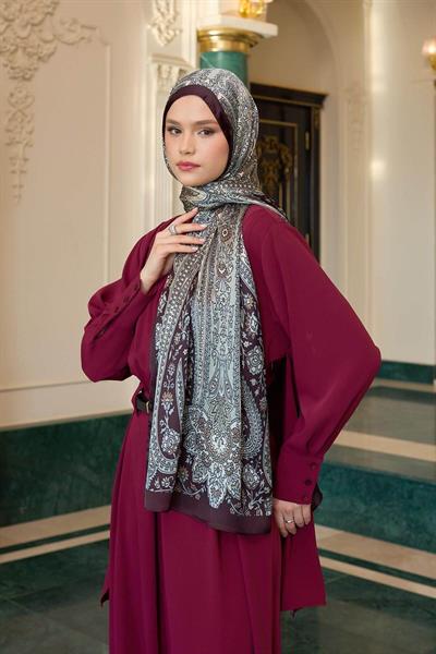 Mürdüm Hint Vual Şal -  5009-11