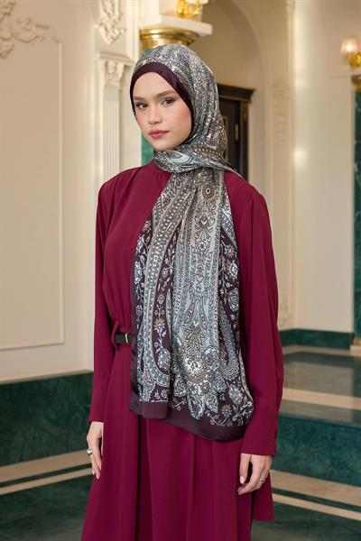 Mürdüm Hint Vual Şal -  5009-11