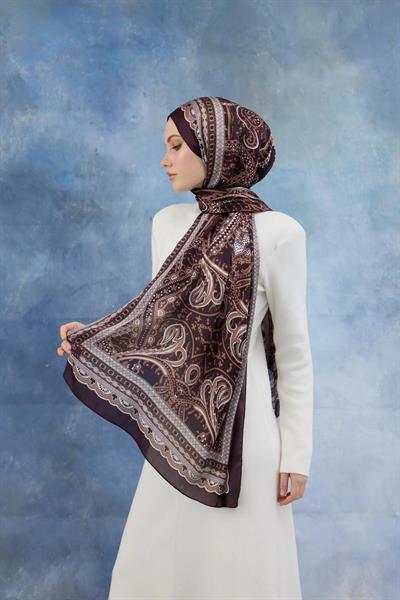 Mürdüm Hint Vual Şal - 5005-05