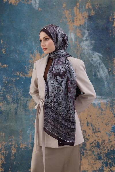Mürdüm Hint Vual Şal - 5007-14