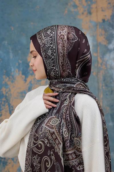 Mürdüm Hint Vual Şal - 5008-15