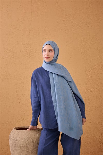 Naia Pamuk Şal Elio Bebe Mavisi