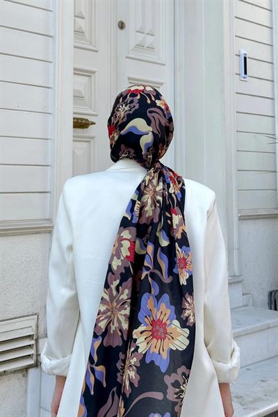 Nature Frezya Soft Şal Krem Siyah 3038-07