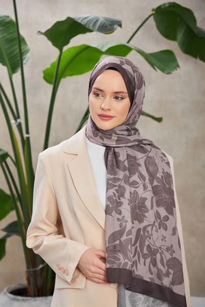 Nature Fulya Soft Şal Kahve Gri 3041-11