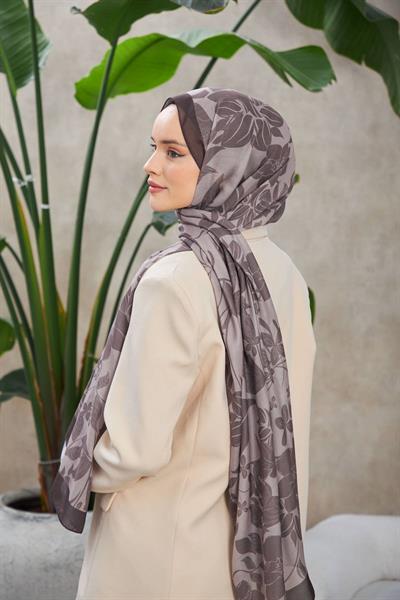 Nature Fulya Soft Şal Kahve Gri 3041-11