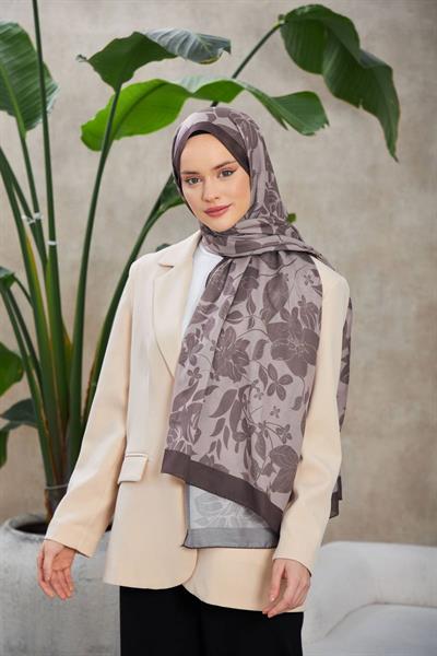 Nature Fulya Soft Şal Kahve Gri 3041-11