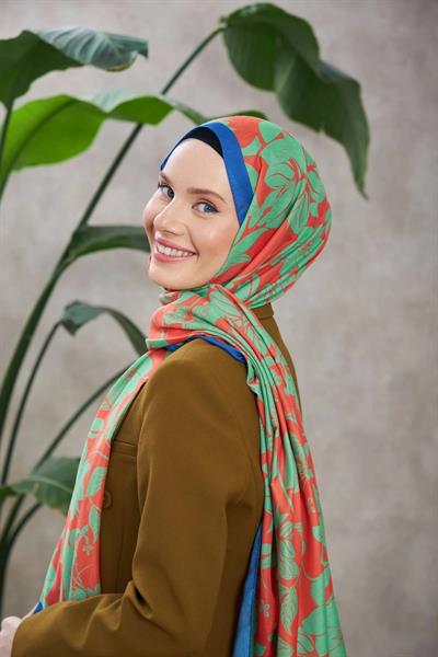 Nature Fulya Soft Şal Kiremit Yeşil 3041-09