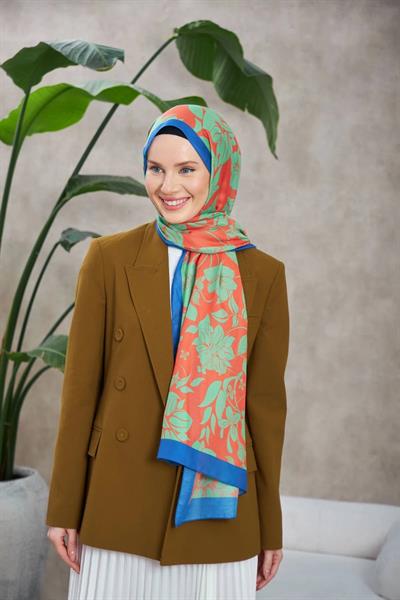 Nature Fulya Soft Şal Kiremit Yeşil 3041-09