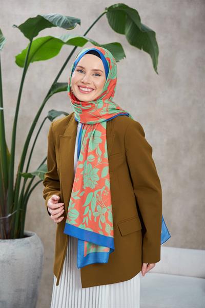 Nature Fulya Soft Şal Kiremit Yeşil 3041-09