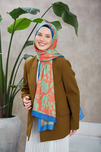 Nature Fulya Soft Şal Kiremit Yeşil 3041-09