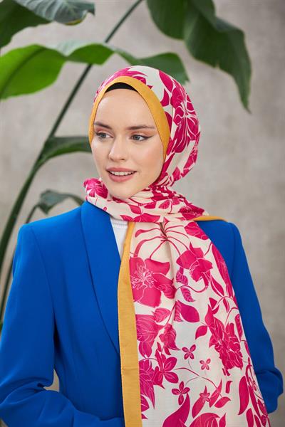 Nature Fulya Soft Şal Kırmızı Menekşe 3041-14