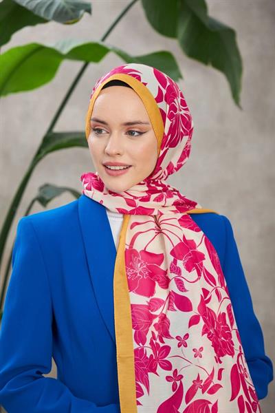 Nature Fulya Soft Şal Kırmızı Menekşe 3041-14