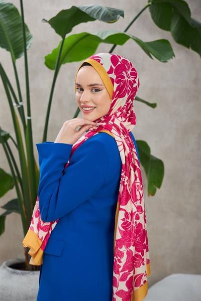 Nature Fulya Soft Şal Kırmızı Menekşe 3041-14