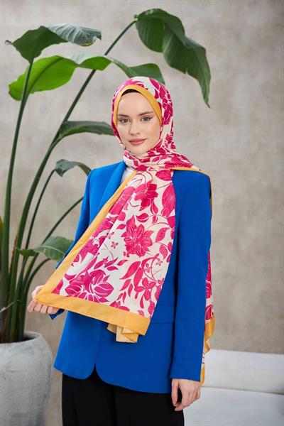 Nature Fulya Soft Şal Kırmızı Menekşe 3041-14