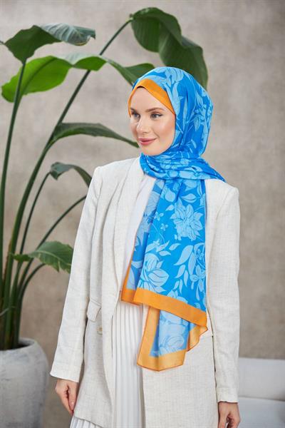 Nature Fulya Soft Şal Mavi Altuni 3041-03