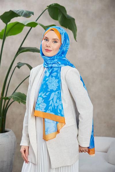 Nature Fulya Soft Şal Mavi Altuni 3041-03