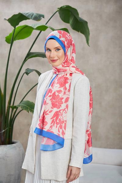 Nature Fulya Soft Şal Pembe Mavi 3041-02