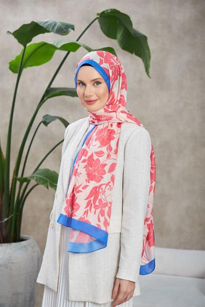 Nature Fulya Soft Şal Pembe Mavi 3041-02