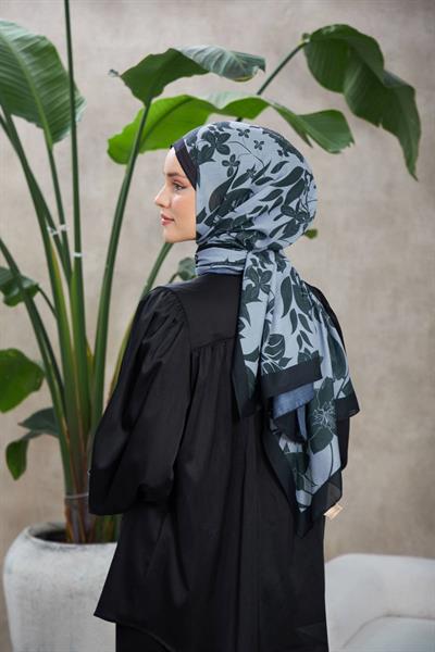 Nature Fulya Soft Şal Siyah Gri 3041-01