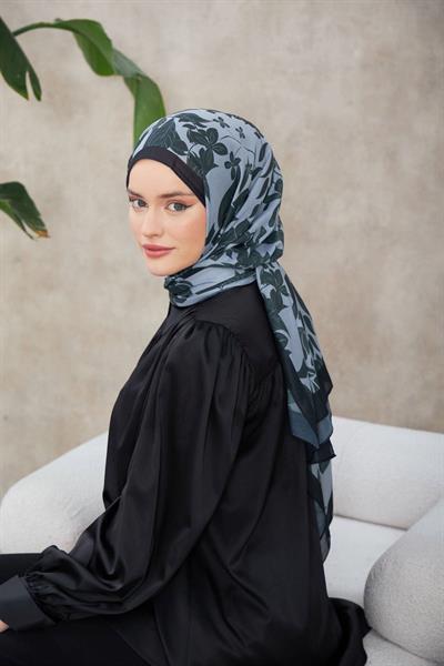 Nature Fulya Soft Şal Siyah Gri 3041-01