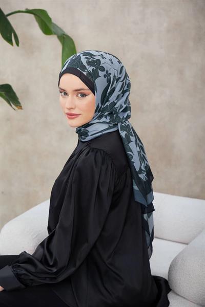 Nature Fulya Soft Şal Siyah Gri 3041-01